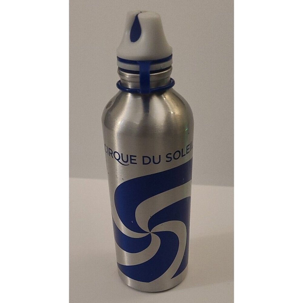 Cirque Du Soleil Silver And Blue Metal Water‎ Bottle - SEE DESCRIPTION